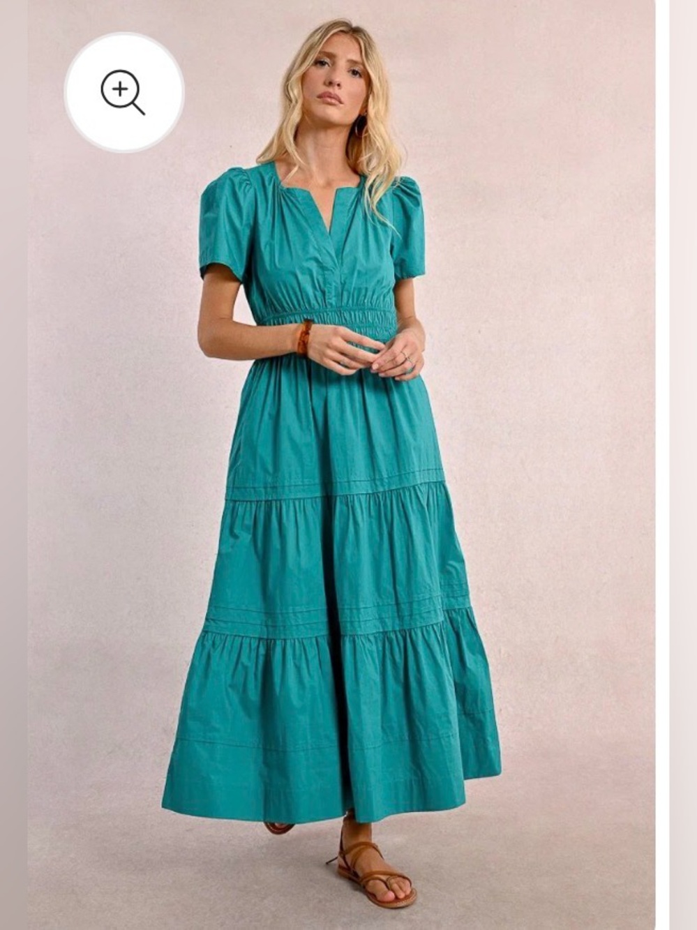 NWT’s Molly Bracken Long Poplin Maxi Dress Emerald Green with Pockets Small